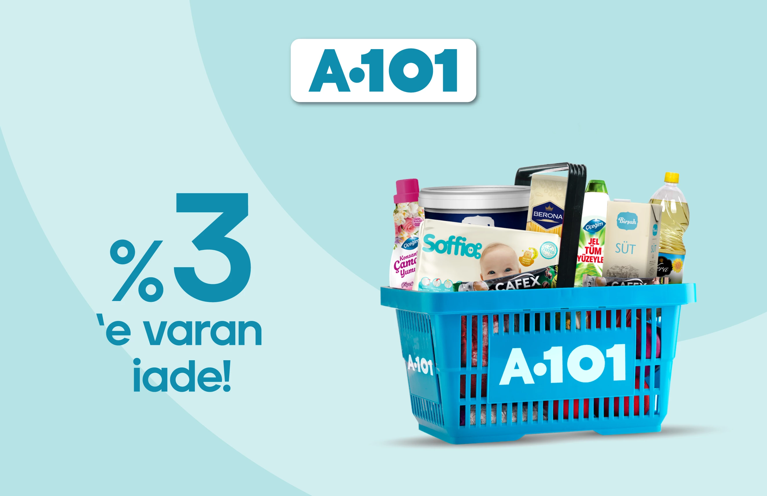 A101’de her alışverişte %3'e varan nakit iade!
