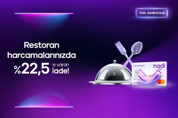 Restoran harcamalarında her ay 10.000 TL’ye varan iade!
