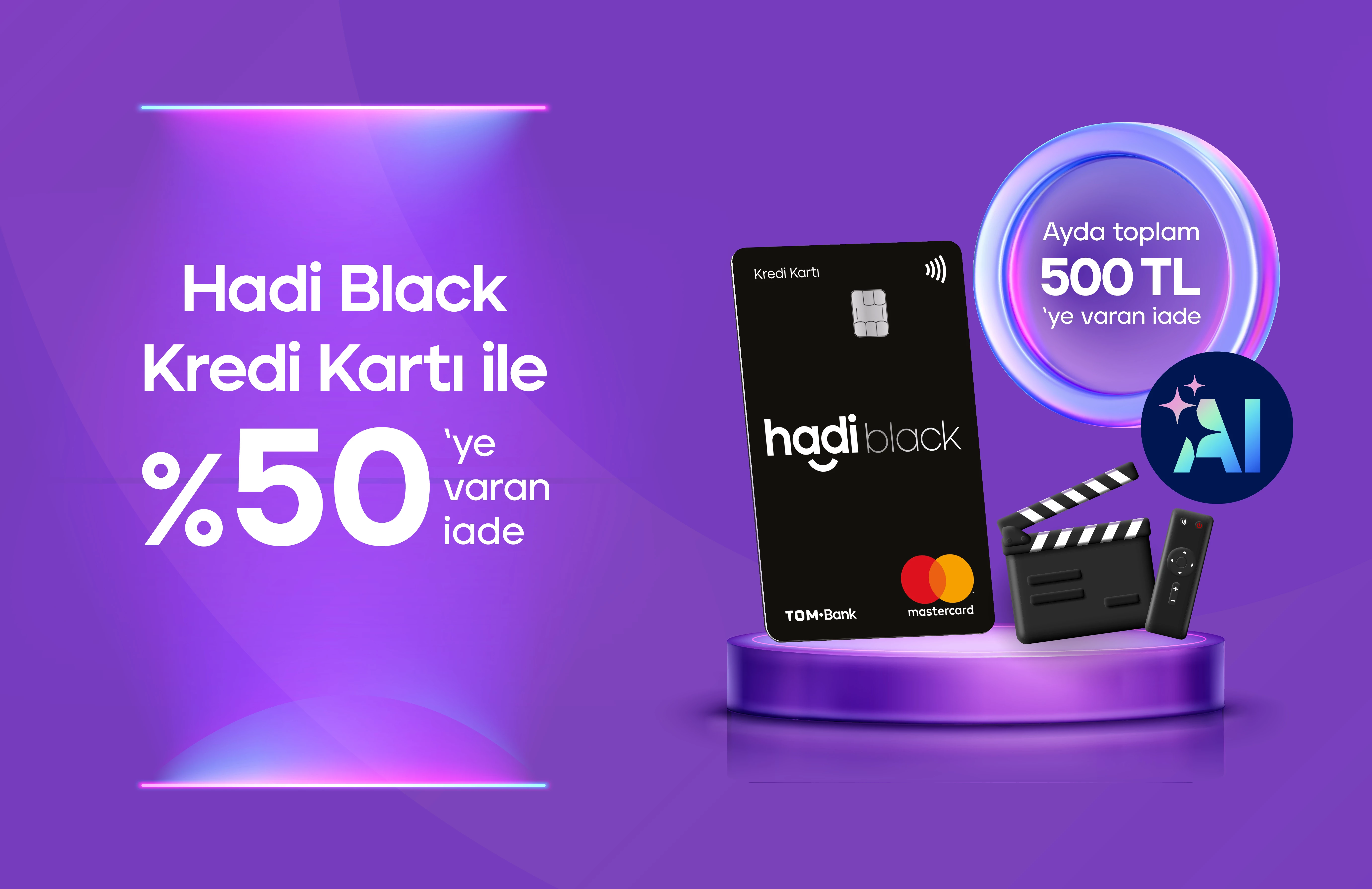 Dijital Platform ve Yapay Zeka Ödemelerinde %50'ye varan iade!
