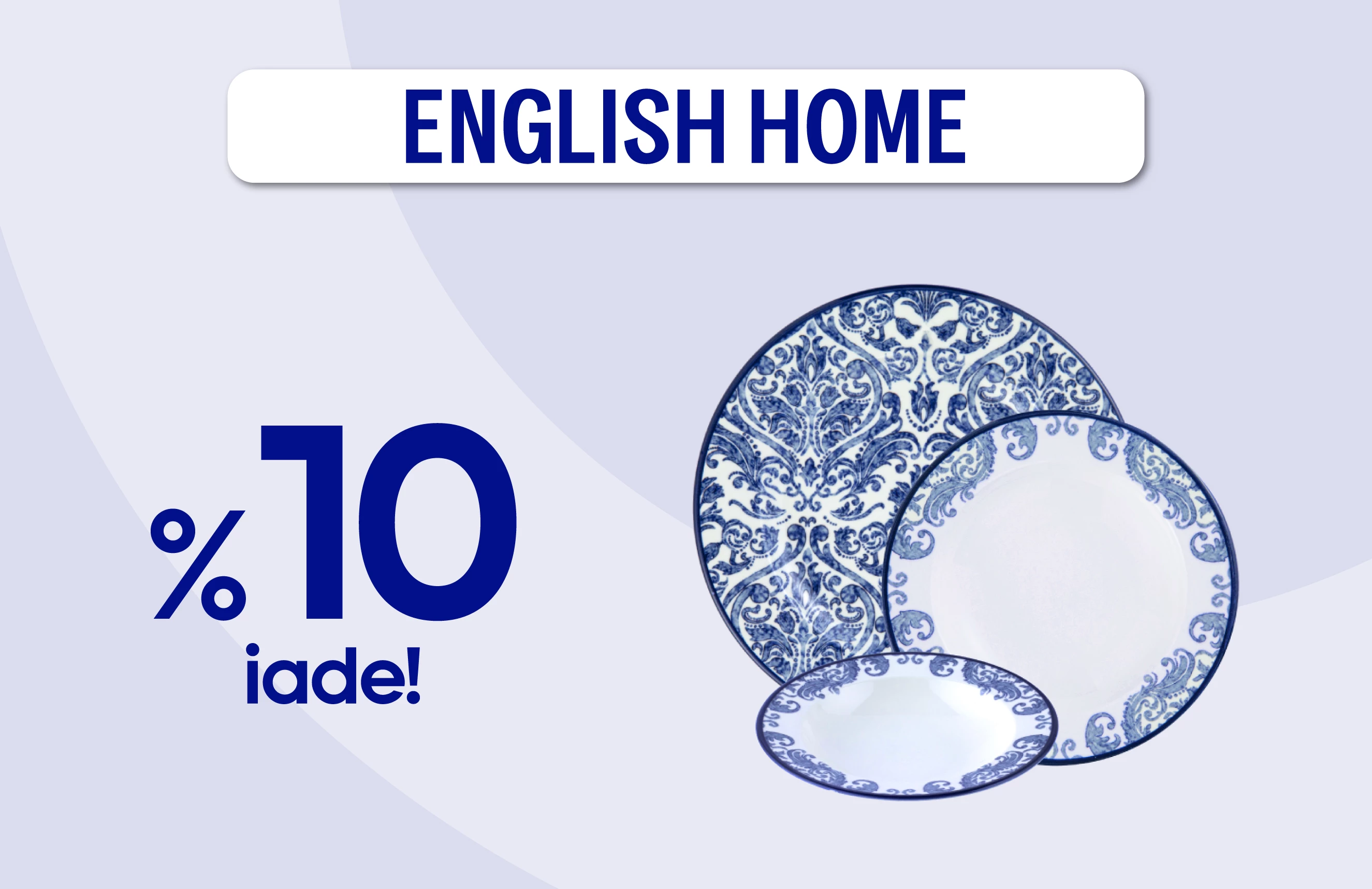 English Home alışverişlerinde %10 nakit iade! | TOM Bank Hadi