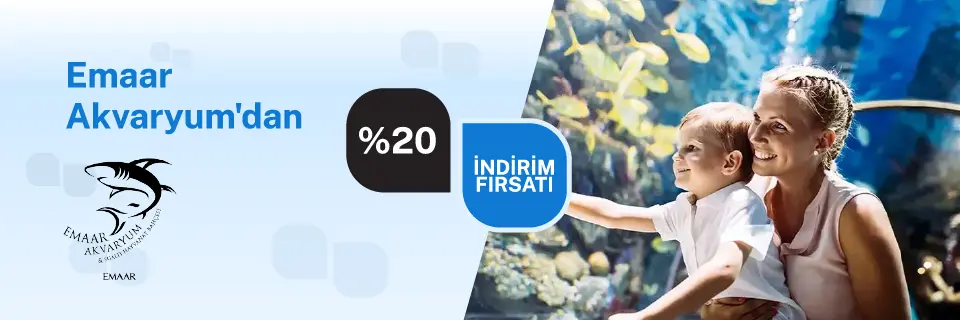 Emaar Akvaryum'dan %20 indirim fırsatı!