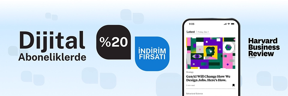 Harvard Business Review Dijital aboneliklerde %20 indirim fırsatı!