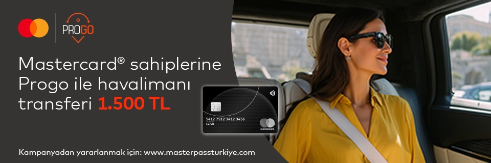 Silver Logolu Anadolubank Mastercard Sahiplerine Progo ile İstanbul Havalimanı ve Sabiha Gökçen Havalimanı Transferi 1.500 TL