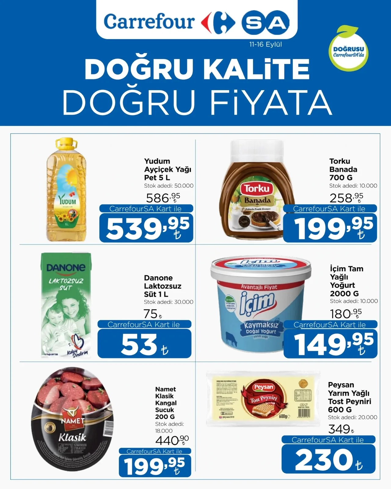 CarrefourSA 11 Eylül 2026 Aktüel Kataloğu