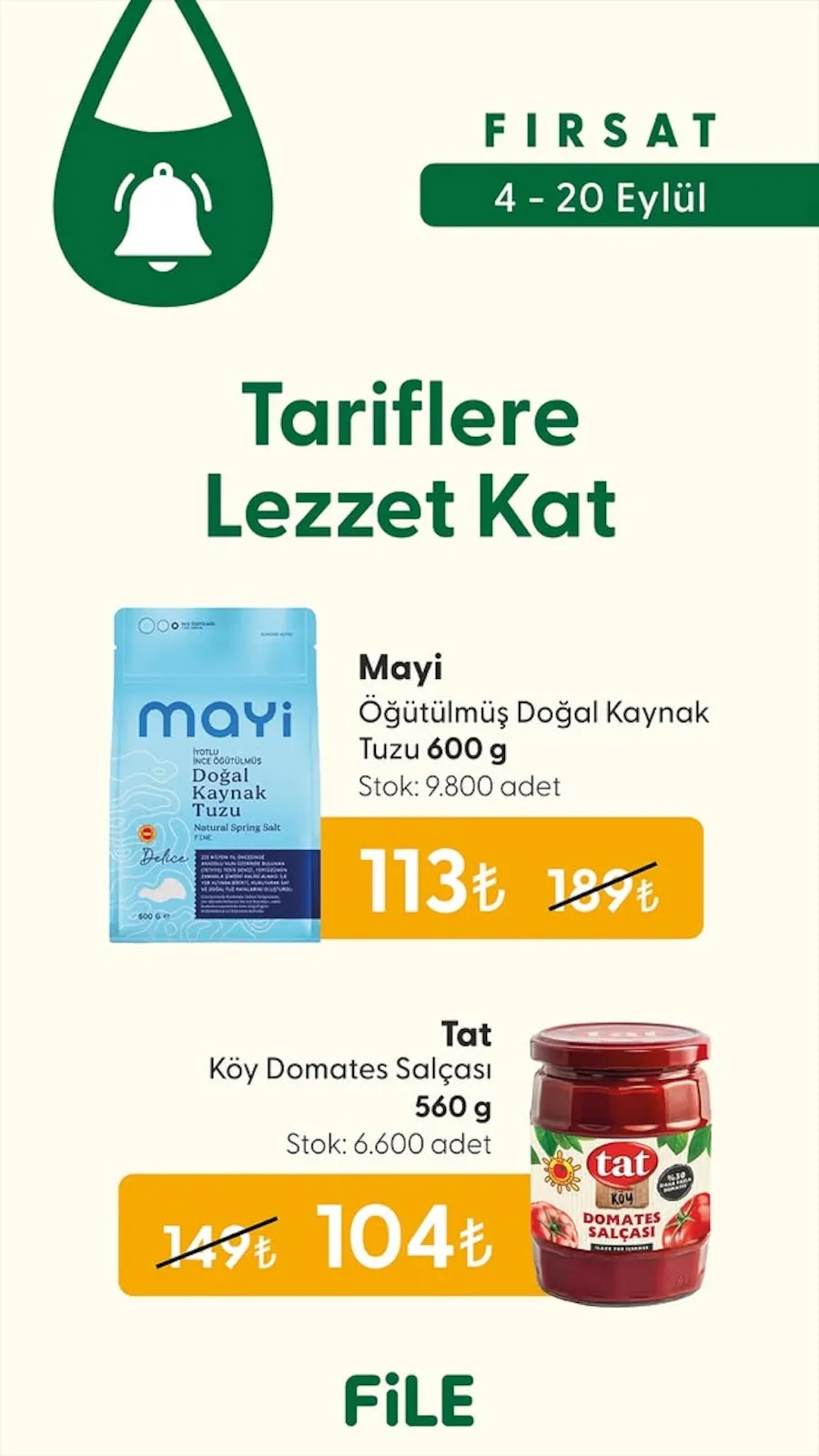 File Market 4 Eylül 2026 Aktüel Kataloğu
