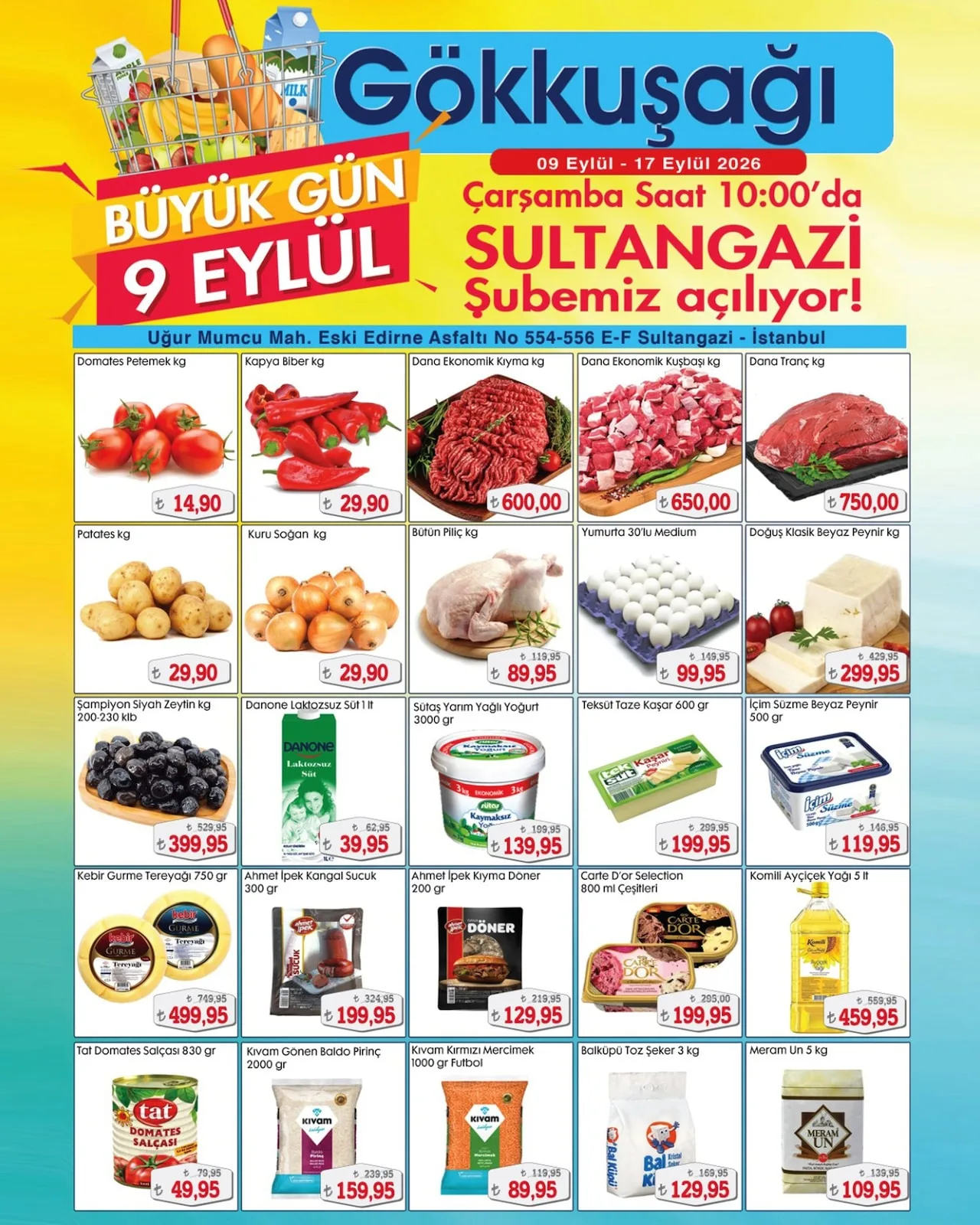 Gökkuşağı Market 9 Eylül 2026 Aktüel Kataloğu