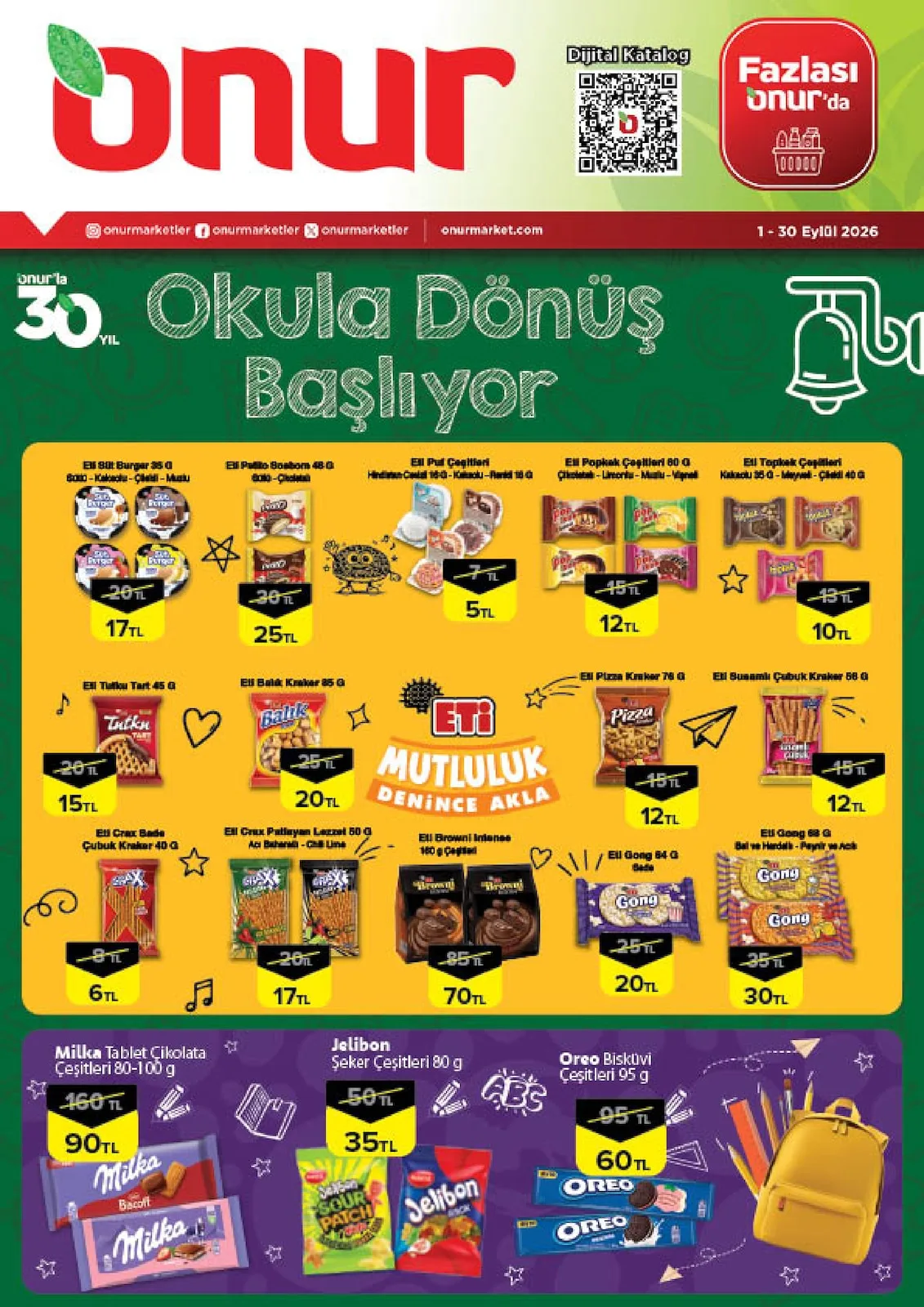 Onur Market 1 Eylül 2026 Aktüel Kataloğu