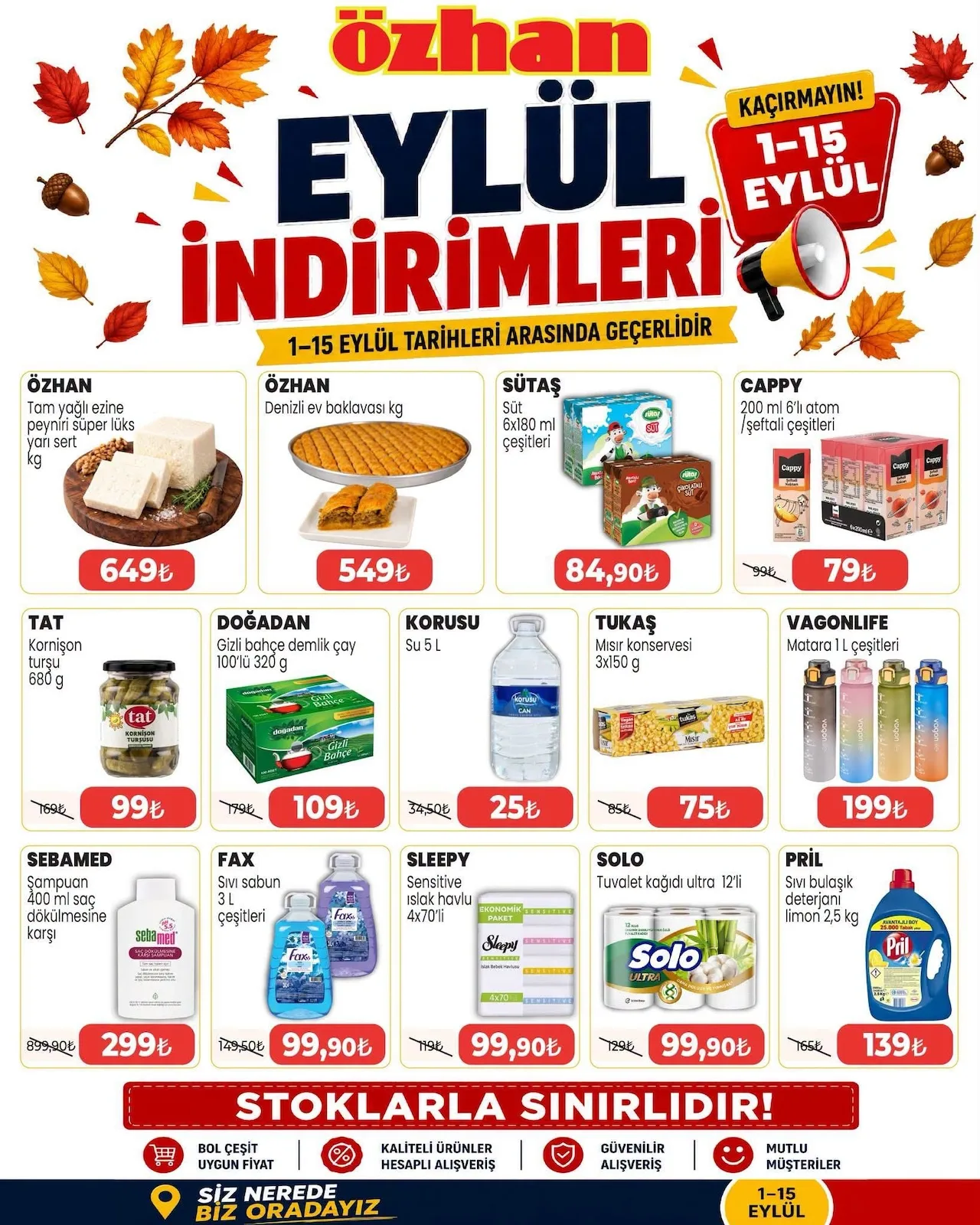 Özhan Marketler Zinciri 1 Eylül 2026 Aktüel Kataloğu