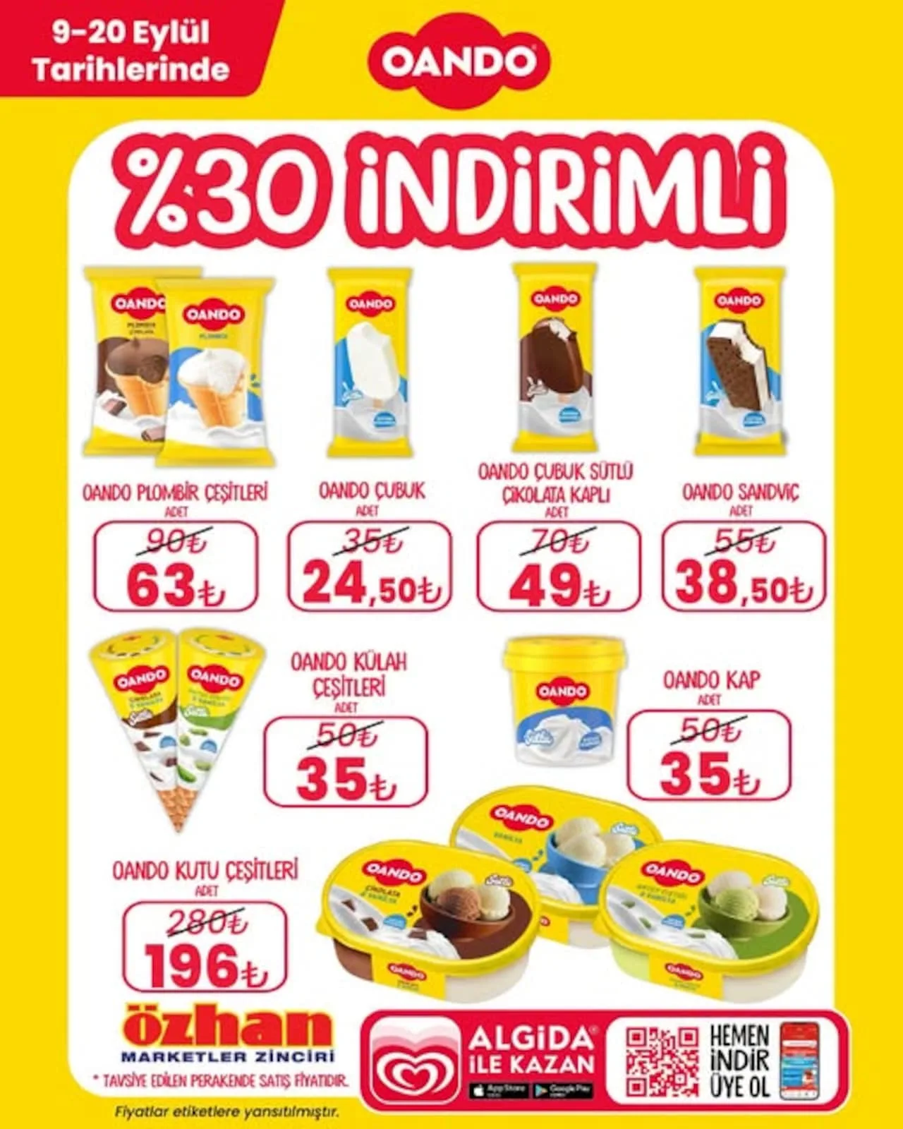 Özhan Marketler Zinciri 9 Eylül 2026 Aktüel Kataloğu