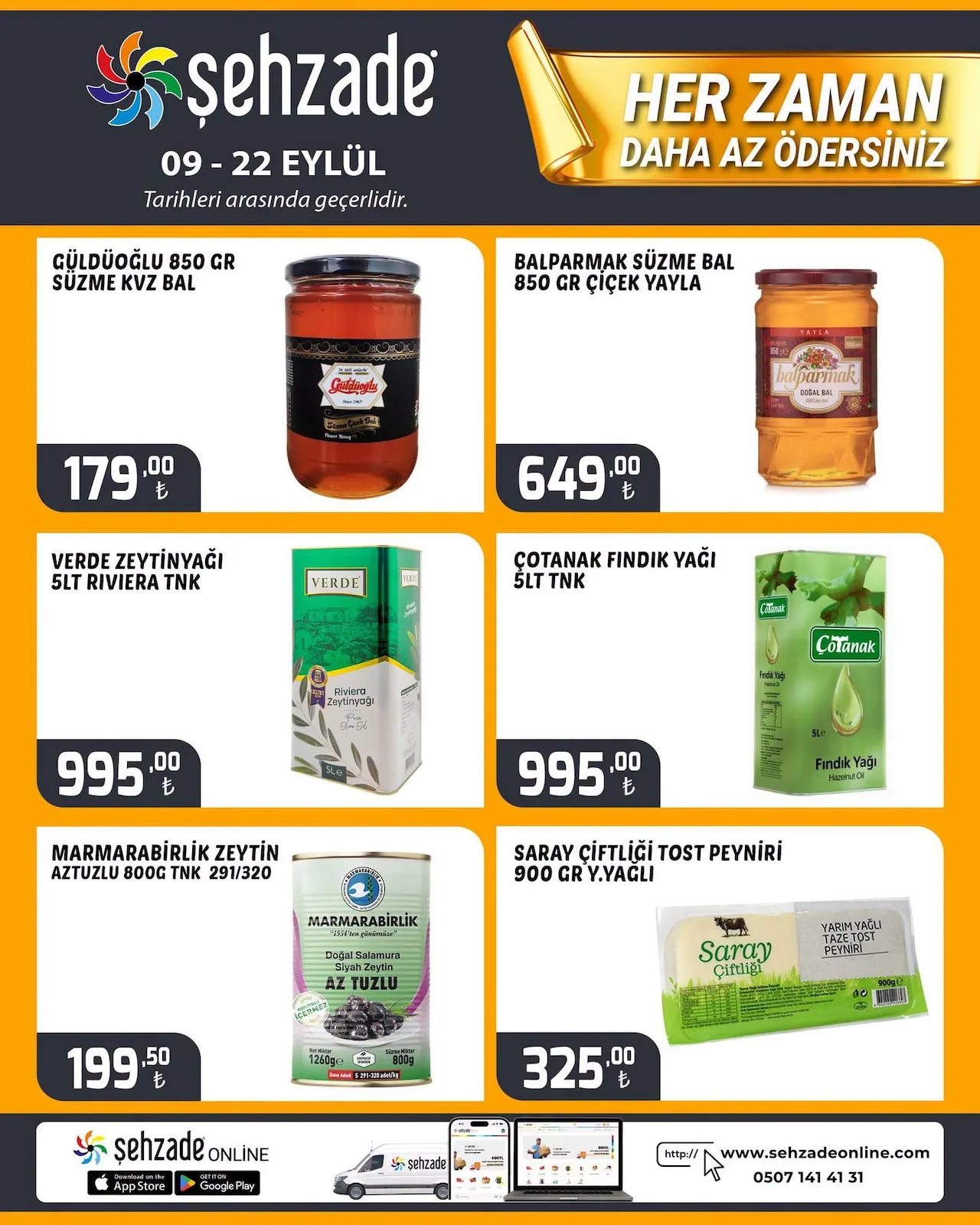 Şehzade Market 9 Eylül 2026 Aktüel Kataloğu