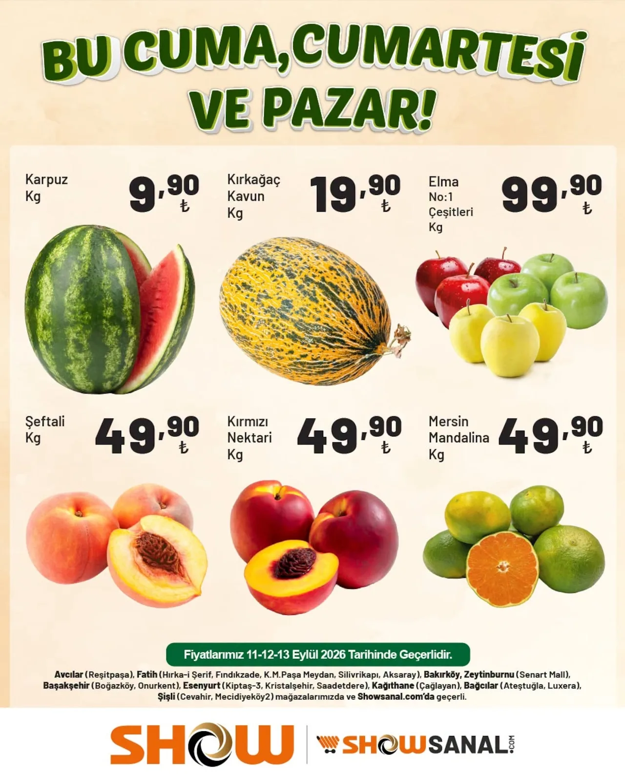 Show Market 11 Eylül 2026 Aktüel Kataloğu