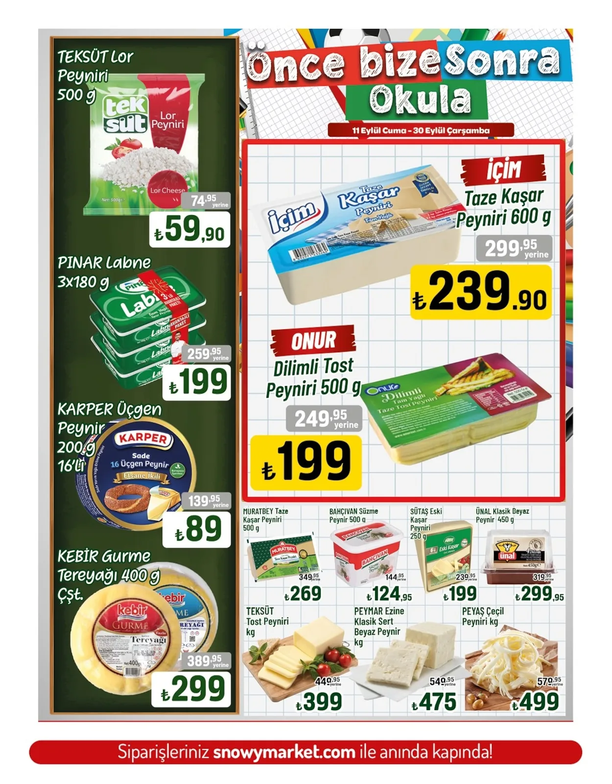 Snowy Market 11 Eylül 2026 Aktüel Kataloğu